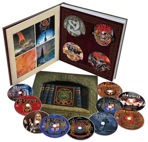 Saxon / Solid Book Of Rock – 14-disc deluxe book set: SIGNED