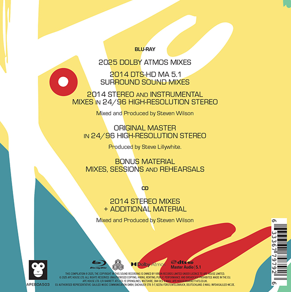 XTC / Drums and Wires CD+blu-ray with Dolby Atmos Mix